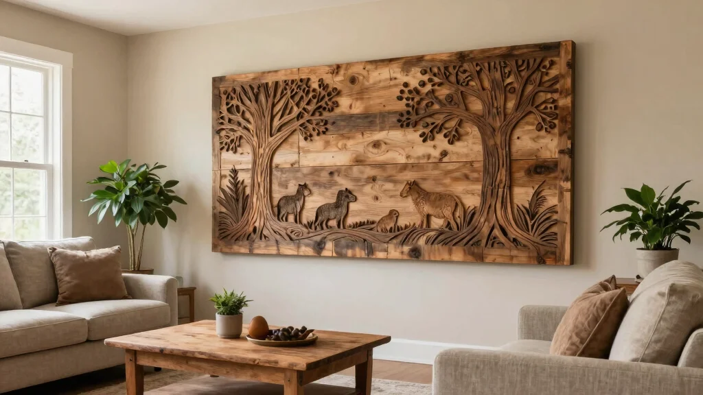 18 Large Wood Wall Art Ideas With Natural Statement Style