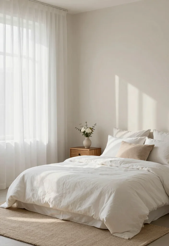 18 Sheer Curtains Bedroom Ideas With Soft Natural Light - 1. Soft White Sheers for Timeless Elegance 1