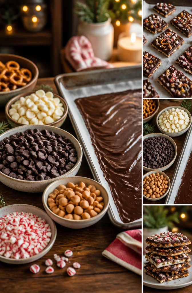 Christmas Treats with Graham Crackers: Crack, Bark, Toffee, Bars and S'mores 11 A list of options for substituting chocolate and toppings in recipes.