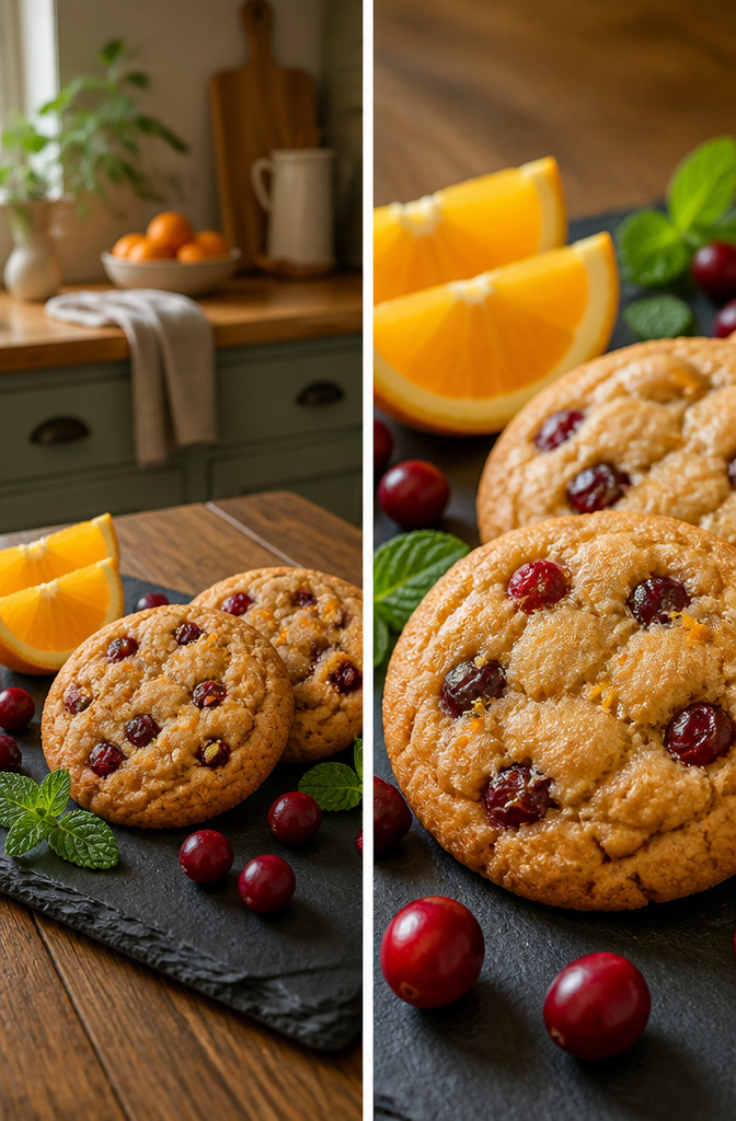 Cranberry Orange Cookies with Soft, Chewy Centers 5 Cranberry orange cookies highlighting the contrast between cranberries and orange zest.