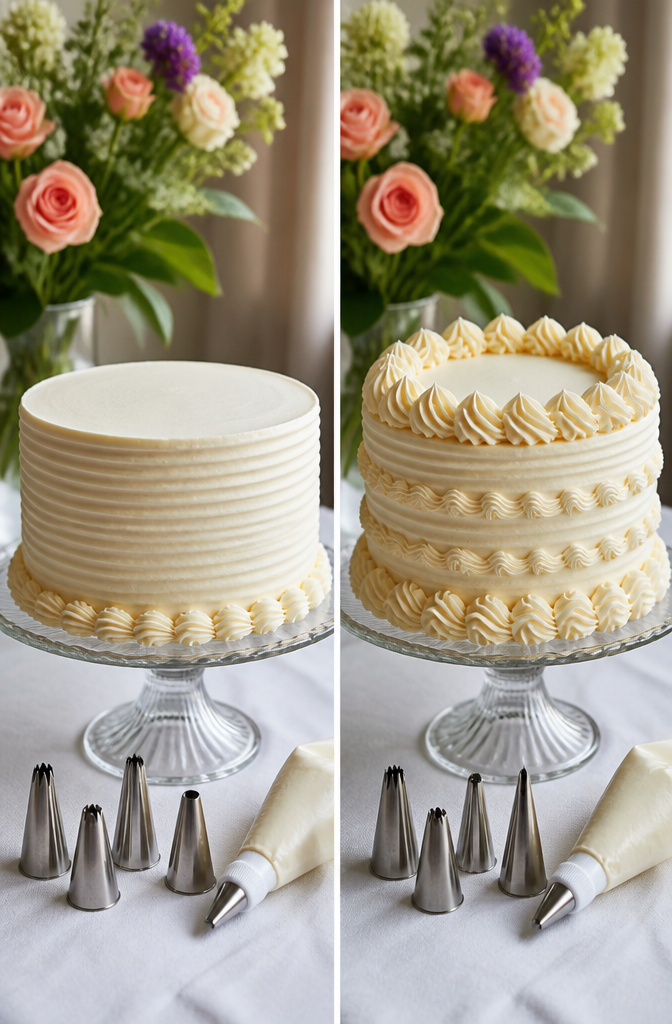15 Different Piping Tips for Cakes, Cupcakes & Frosting 8 Open and closed star piping tips side by side for comparison.