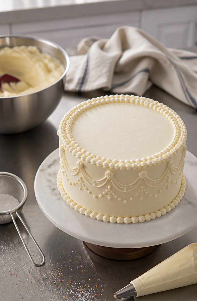 15 Different Piping Tips for Cakes, Cupcakes & Frosting 6 Wilton 12 piping tip with intricate lettering on a cake.