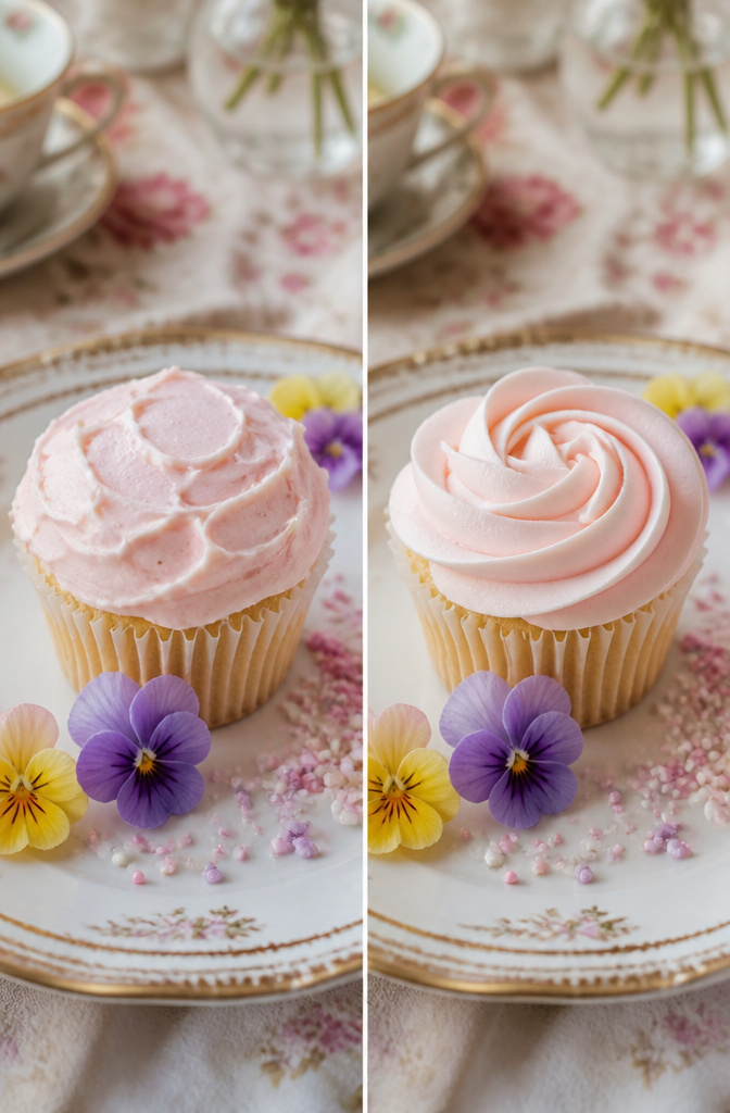 15 Different Piping Tips for Cakes, Cupcakes & Frosting 3 Wilton 2D piping tip with rosette swirls on a cupcake.