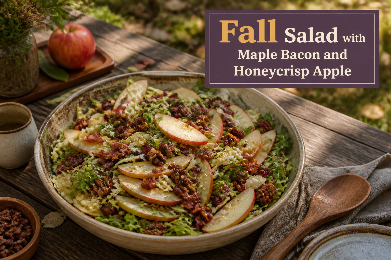 An assortment of fall salads with various ingredients and colors.