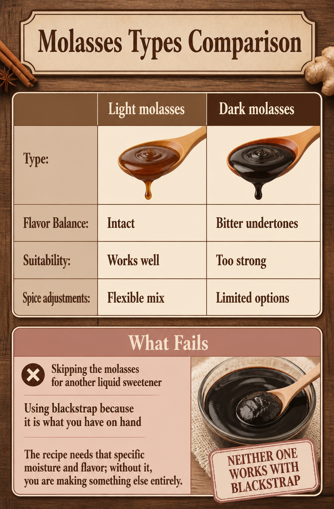 Gingerbread Cookies with Molasses 7 A comparison of different types of molasses used in baking.