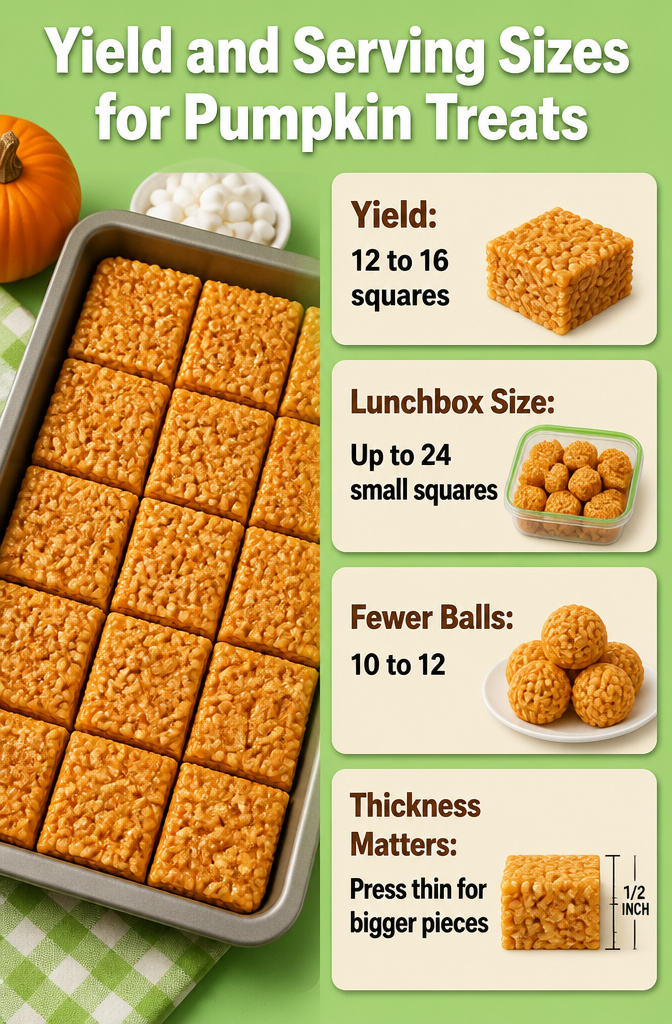 Pumpkin Rice Krispie Treats: Flavor + Shape Recipes 9 A 9x13 pan with Pumpkin Rice Krispie Treats cut into squares.