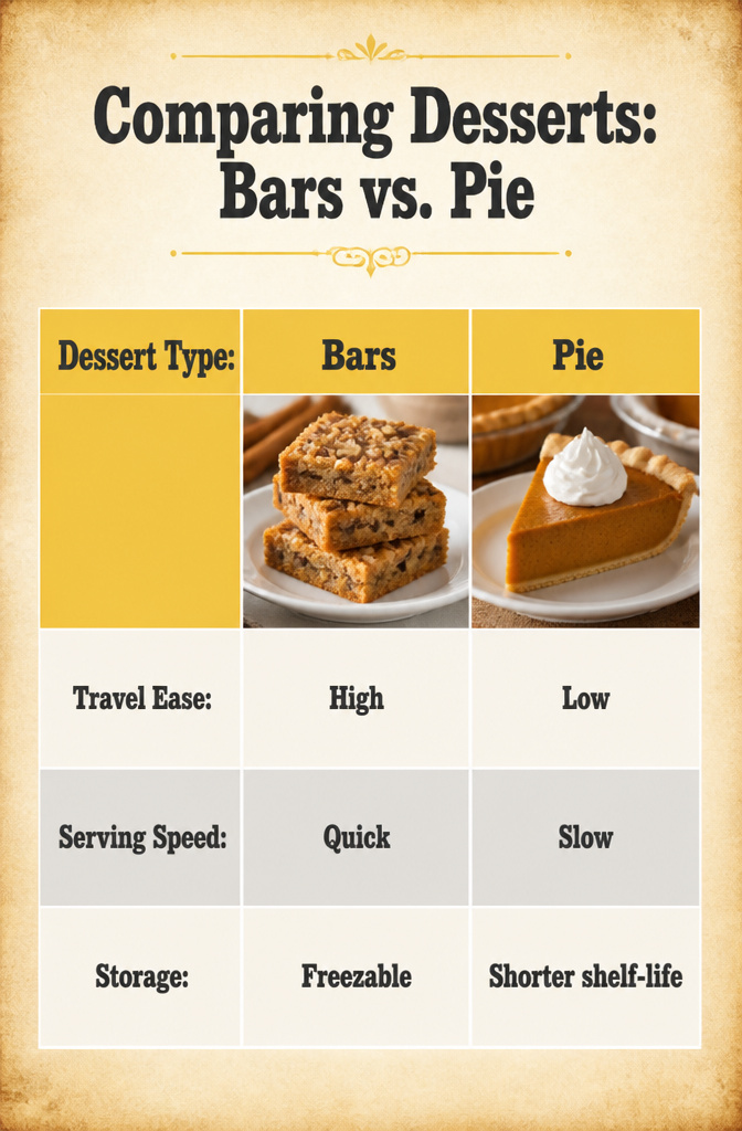 15 Easy Thanksgiving Desserts for a Stress-Free Holiday Table 19 A visual comparison of dessert types: bars and pie.