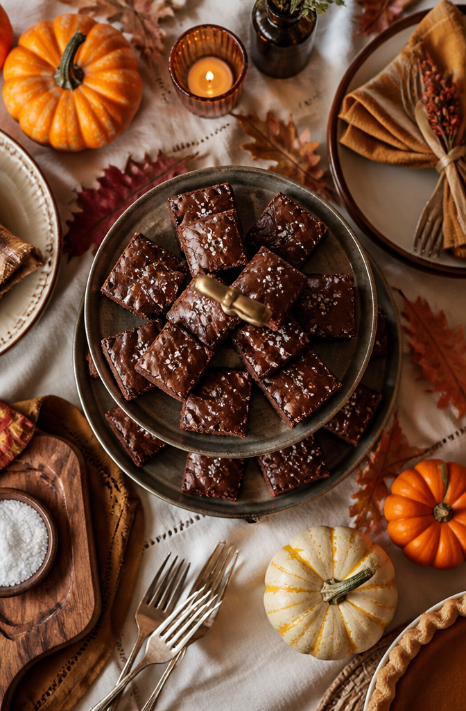 15 Easy Thanksgiving Desserts for a Stress-Free Holiday Table 15 A tray of fudgy brownie bites in a mini muffin tin.