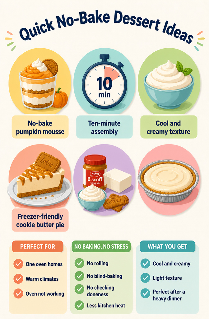 15 Easy Thanksgiving Desserts for a Stress-Free Holiday Table 18 A list of no-bake dessert options for Thanksgiving.