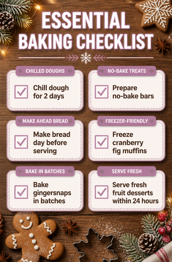 9 Xmas Baking Ideas: Holiday Desserts, Cookies, Cakes & Gifts 14 A checklist for essential holiday baking tasks and projects.