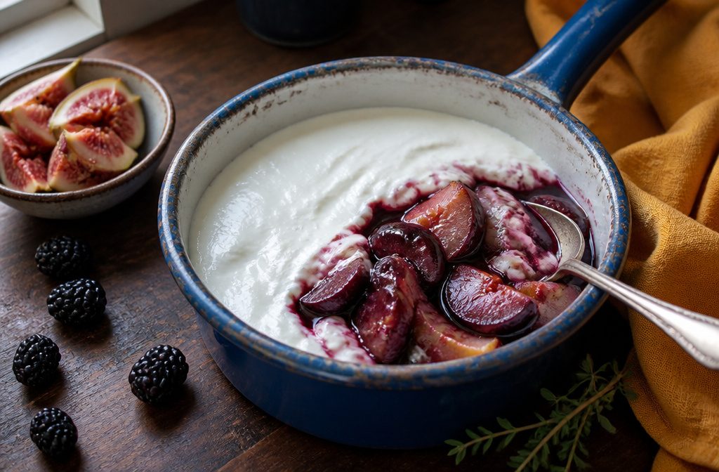 Yogurt paired with fresh fruit in bowls, parfait glasses and small jars